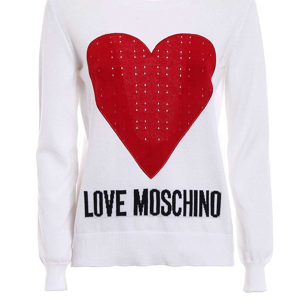 Love Moschino Heart intarsia cotton sweater - Picture 7 of 8